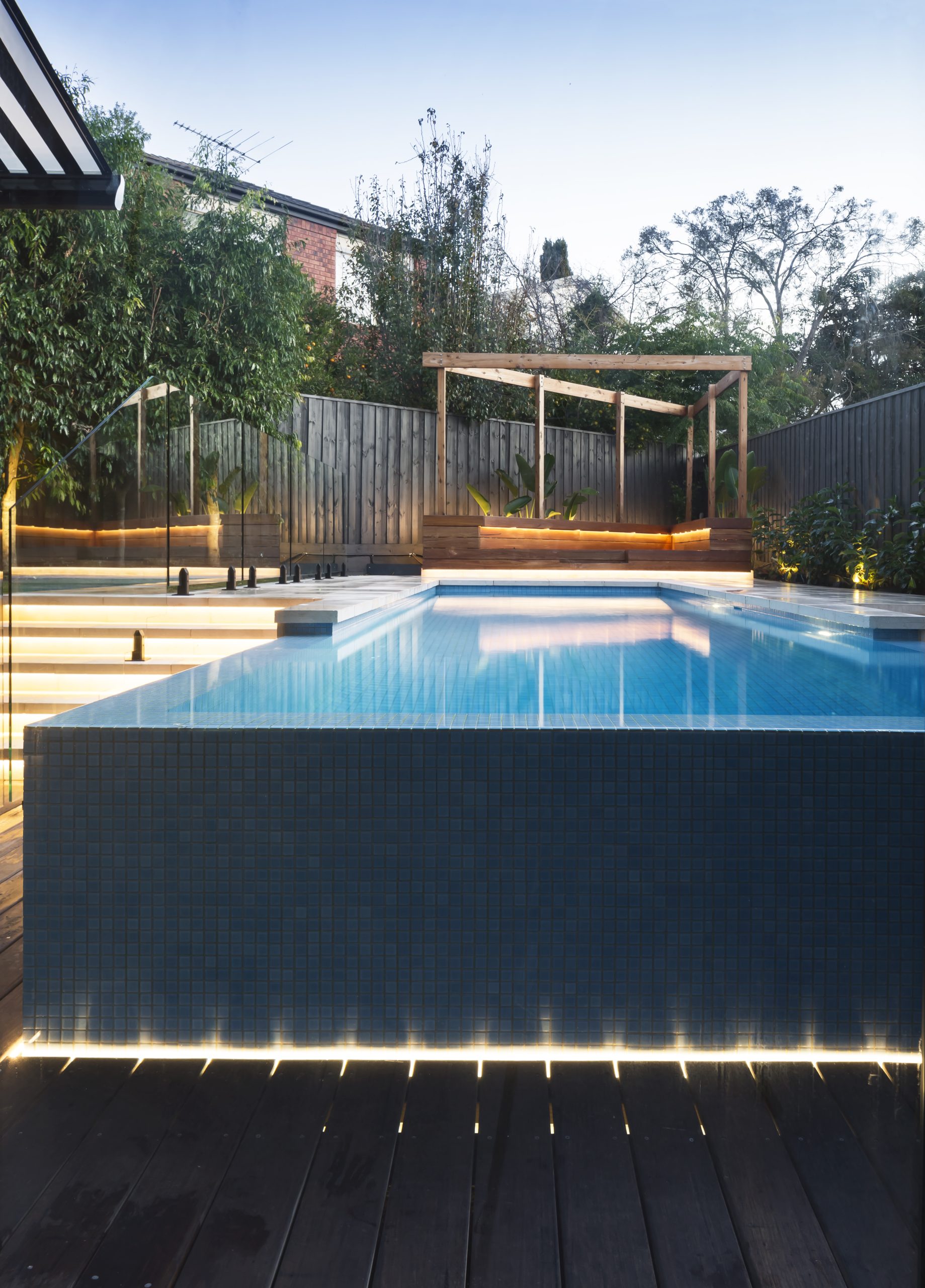 Kew architectural custom home exterior detail