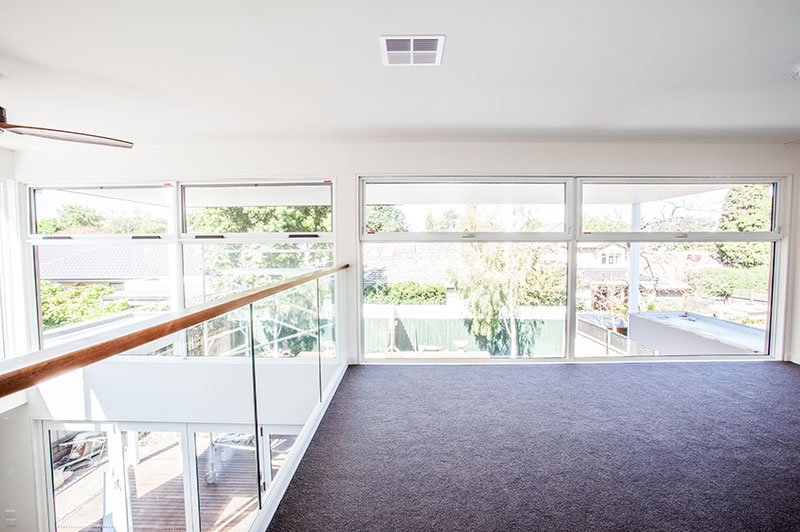 Retained period facade of the Glen Iris family home