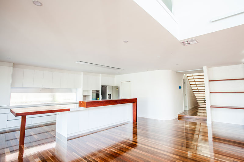 Dining space connecting to the garden at the Glen Iris renovation