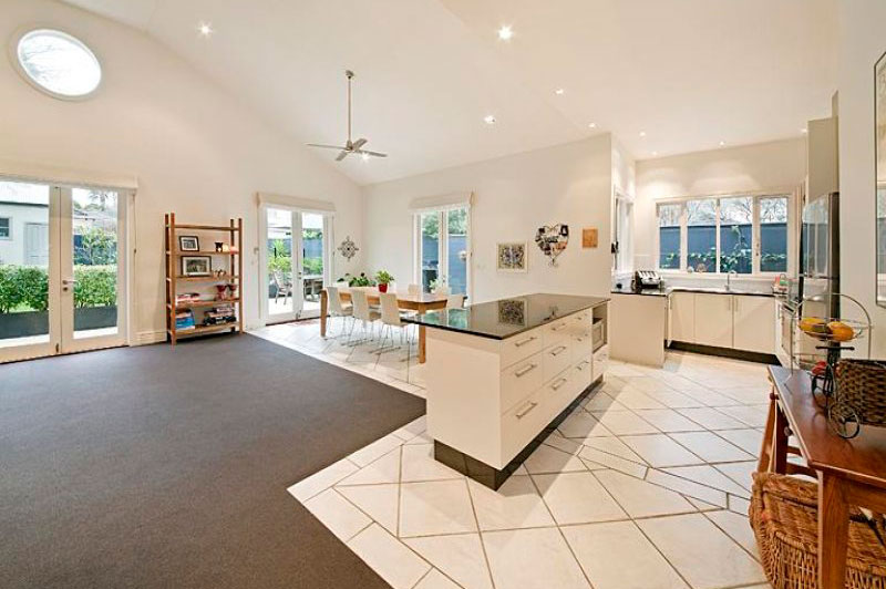 Pool and garden outlook from the renovated Brighton East home