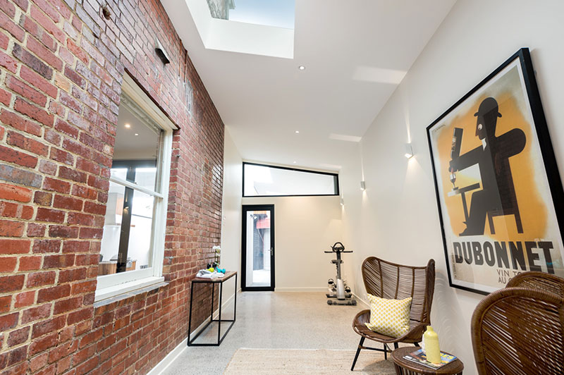 Games room interior at the East Melbourne home